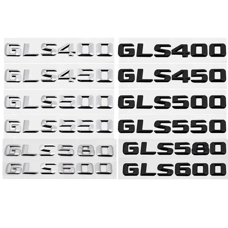 Car Rear Sticker Alphabet Trunk Badge Decal Exterior for Mercedes Benz GLS400 GLS450 GLS500 GLS550 GLS580 GLS600 Accessories
