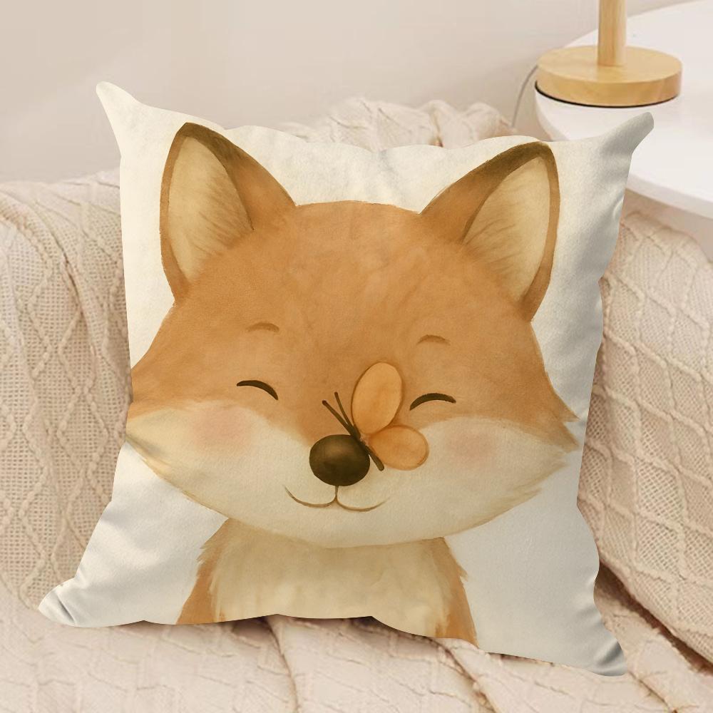 Vintage Flowers and Animals Cushion Cover Soft Plush Throw Pillow Cover DoubleSided Printed Cushion Case Sofa Home Decor
