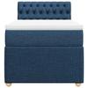 Maison Exclusive - Sommier à lattes de lit avec matelas Bleu 90x190 cm Tissu