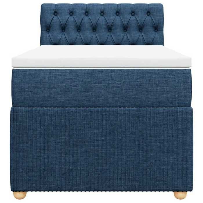 Maison Exclusive - Sommier à lattes de lit avec matelas Bleu 90x190 cm Tissu