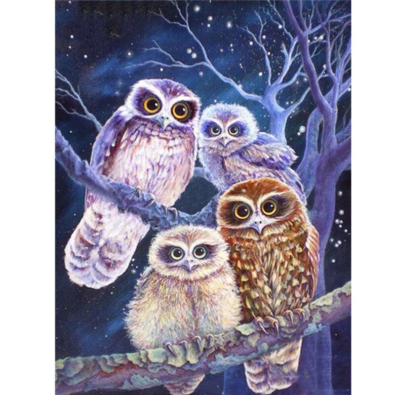 DIY 5D алмазная живопись Орел полная квадратная круглая дрель животное Сова Алмазная вышивка мозаика вышивка крестом смола домашний декор подарок