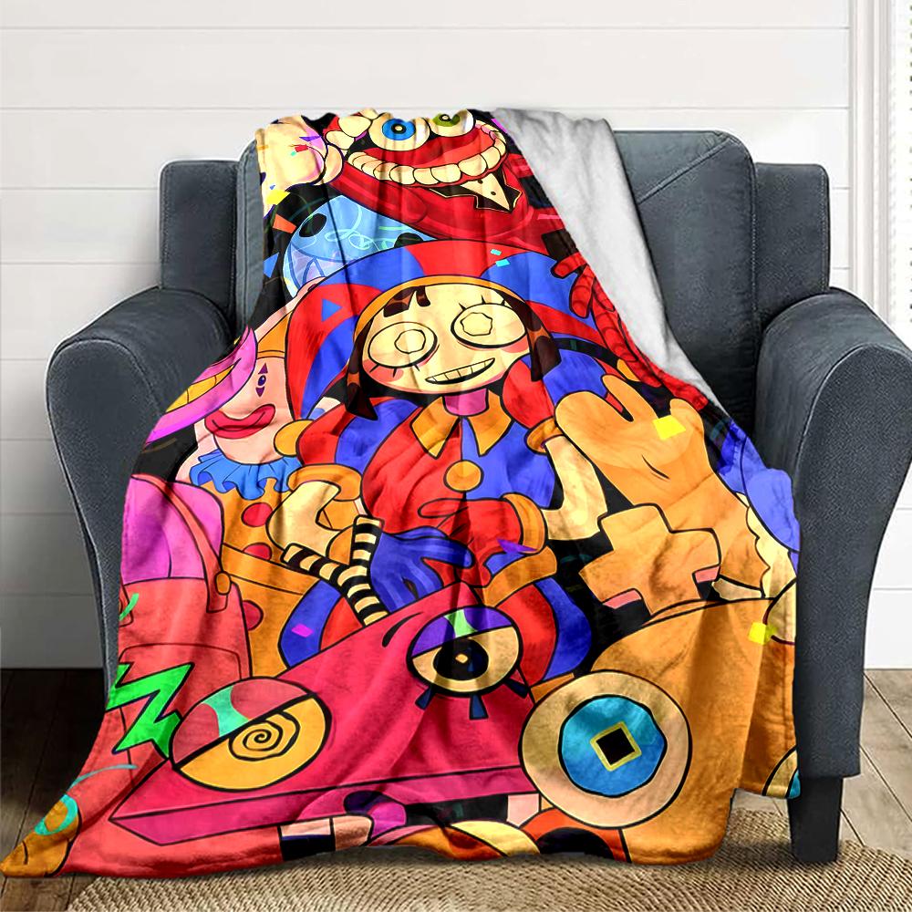 1Pc Colorful Cartoon Characters Blanket Soft Throw Blanket For Home Bedroom Bed Sofa Travel Office Solid Christmas Blanket