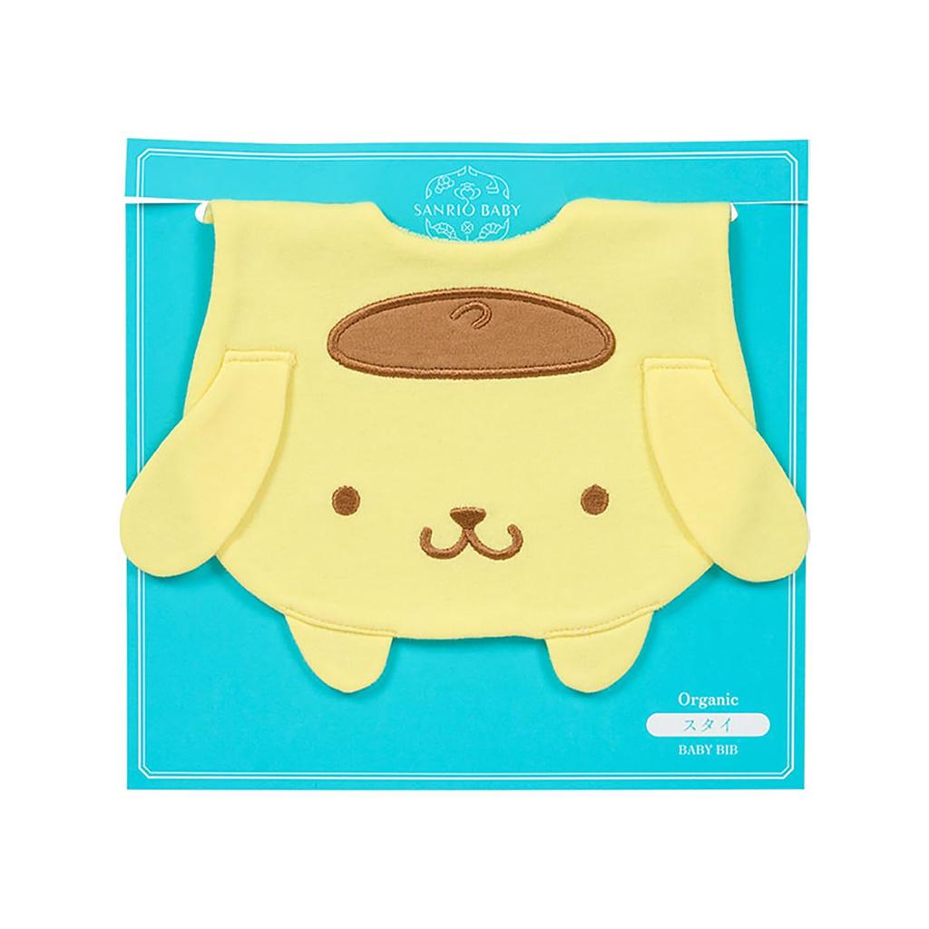Baby Character Shape Bib Pompompurin Baby Meal Apron Gift Cotton Soft Organic Cotton Cute Baby Gift 019241 [Sanrio] 100%