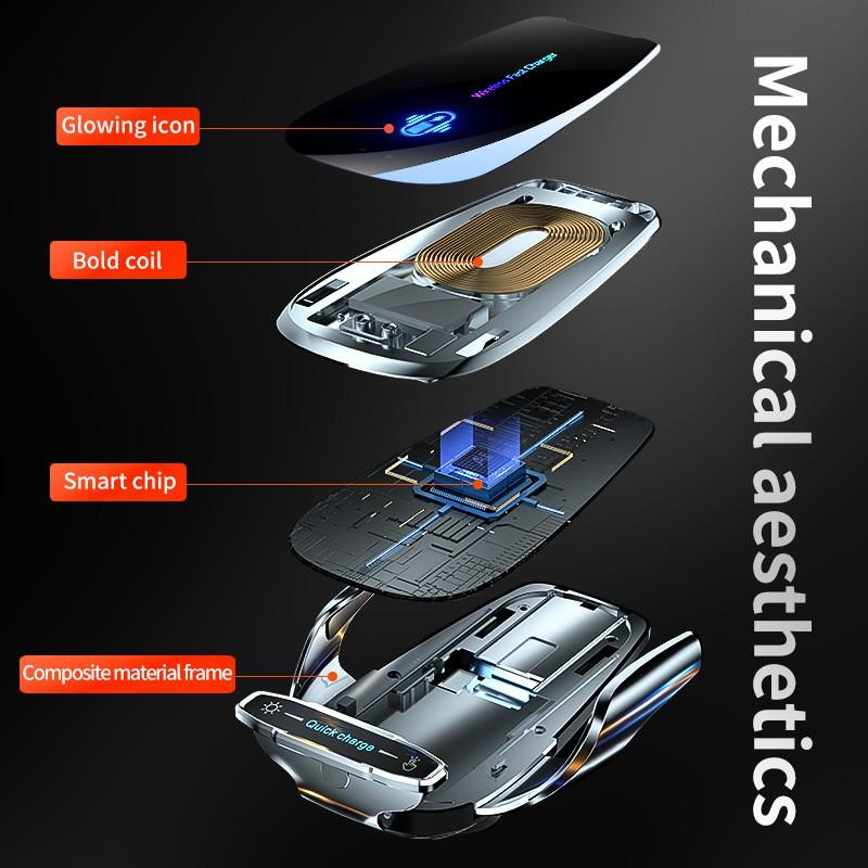 Smart Auto-Sensing Wireless Charger Car Phone Holder Vent Mount With 15W Fast Charging Magnetic