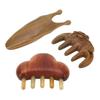 3pcs Sandalwood Meridian Comb Set Wide Comb Teeth Reduce Stress Wooden Nose Maasage Tool for Head Neck