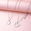 2 Pcs/Set Stainless Steel Heart Puzzle Couple Necklace Fashion Jigsaw Best Friends Brothers Sisters Necklaces Jewelry