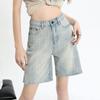 Classic Denim Shorts Women Summer High Waisted Shorts Casual Wide Leg Pants Stright Jeans Womens Fifth Pants Shorts