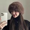 Новая пушистая меховая зимняя шапка однотонная панама утолщенная ветрозащитная рыбацкая шапка для женщин и девочек