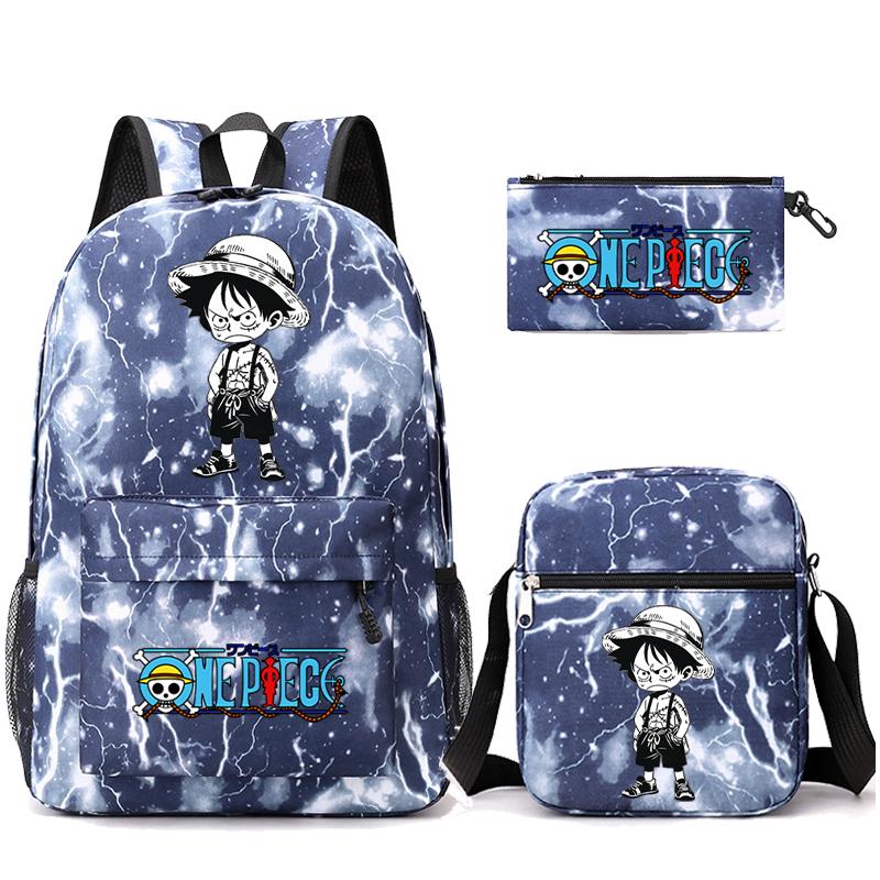 3 шт./компл. аниме цельная сумка большой емкости унисекс рюкзак с наплечной сумкой пенал для студента для девочки мальчика студенческий повседневный рюкзак для отдыха