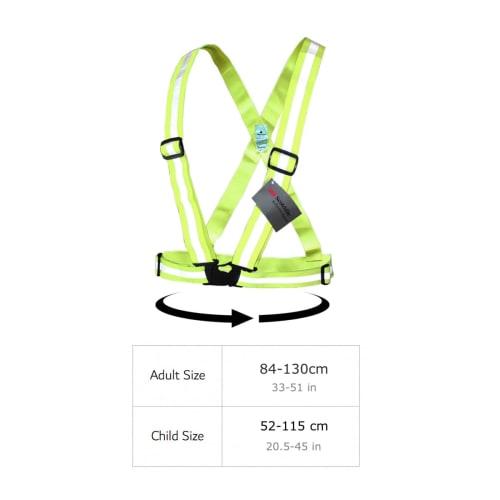 Salzmann 3M Scotchlite Reflective Vest/High Visibility Belt One Size Fits Most for Children Yellow