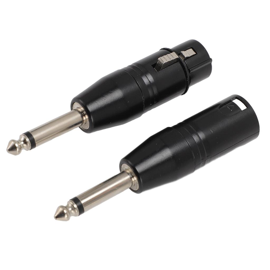 1 пара XLR адаптер черный профессиональный 6,35 мм 1 4 дюйма штекер к XLR штекер/гнездо адаптер для микшера микрофона усилителя