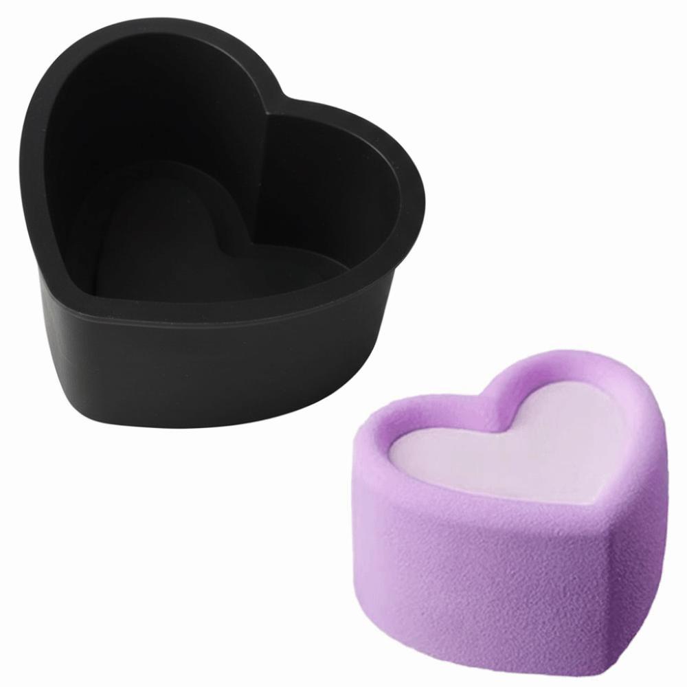 Concave Design Mousse Cake Mold Heart Shaped Baking Supplies Silicone Cake Mold  Wedding Party