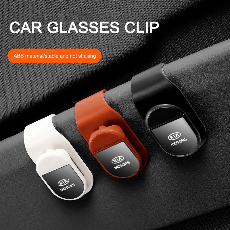 NAQF7 Car Sun Visor Mount Glasses Clip Sunglasses Storage Interior Decoration for KIA K3 K5 Sportege Picanto Optima Soul Ceed Sorento
