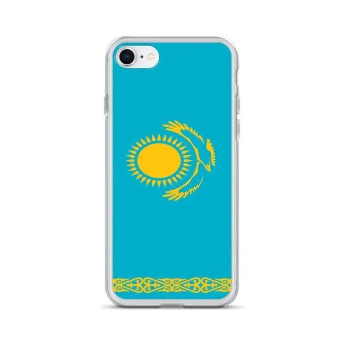 Coque iPhone - Multicolore - Drapeau Kazakhstan - Souple - Silicone - Compatible iPhone 8