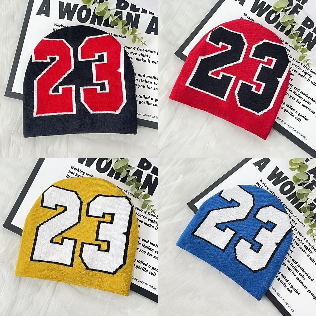 Pattern Number 23 Knitted Cap Versatile Sports Leisure Warmth Protection Hat