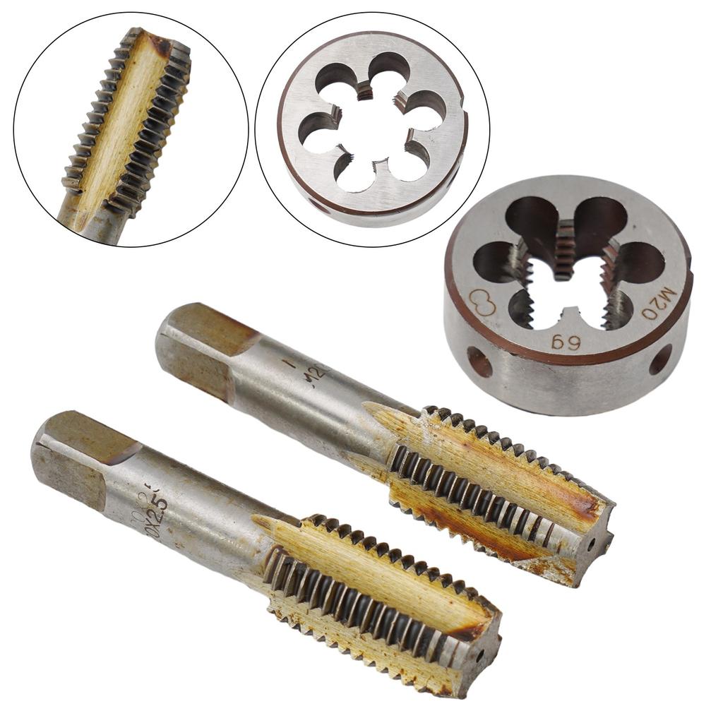 HSS M20 x 2,5 мм конический и пробковый метчик и M20 x 2,5 мм плашка метрическая резьба правая