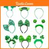 5pcs Green Clover Hair Band Elf Hat Accessories For St. Patrick's Day