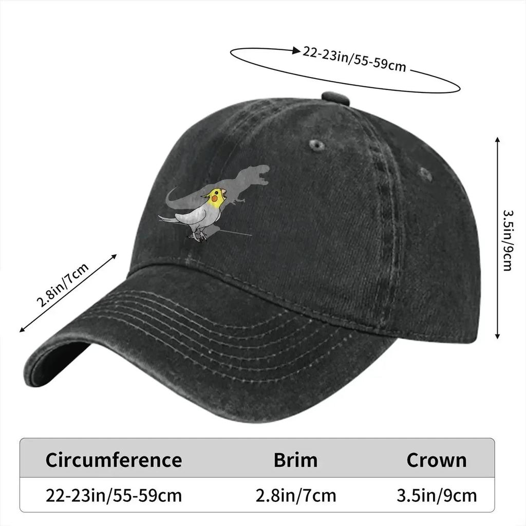 Dinosaur Shadow Baseball Caps Peaked Cap Parrot Birds Pet Sun Shade Hats for Unisex