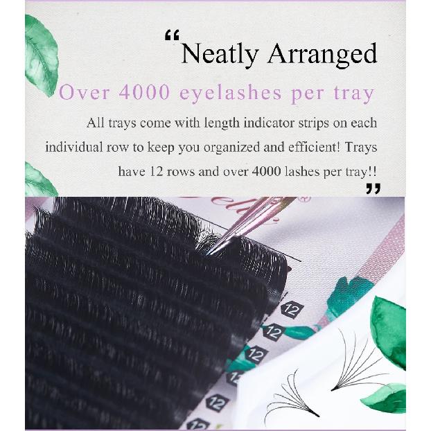 Easy Fanning Lashes 8-25mm Volume Russe Autofan Cilios Soft Professional Eyelash Extension Faux Natural Individual Eyelashes