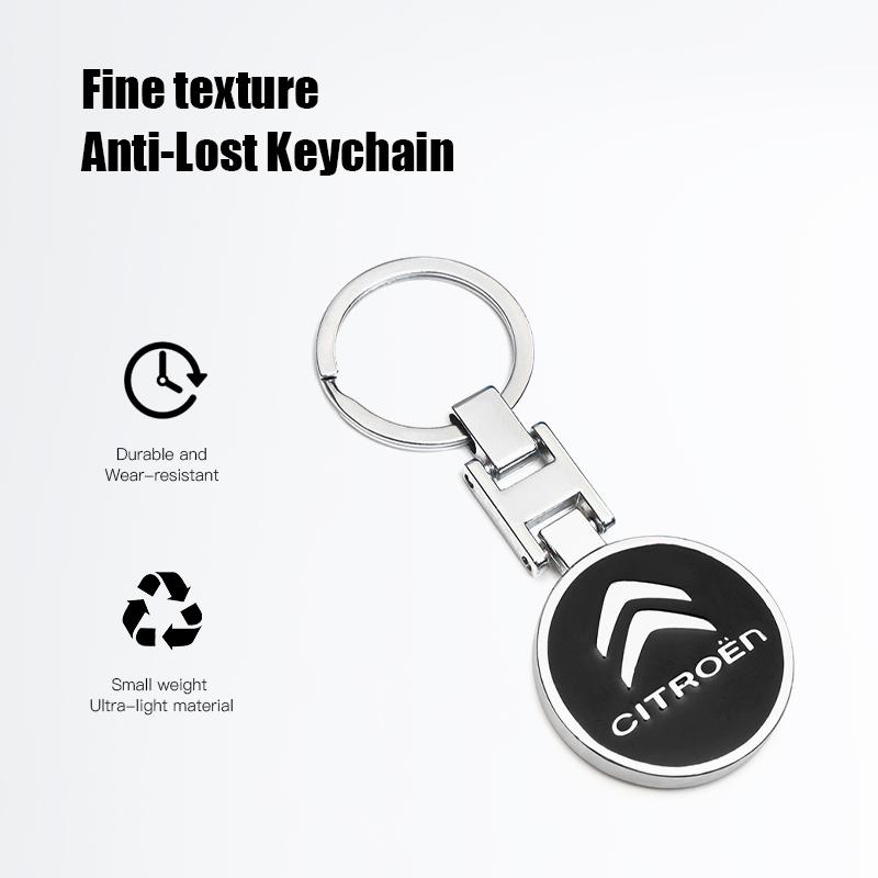Zinc Alloy Key Ring Keychain Car Logo Accessories For Citroen C1 DS3 C2 C3 Vts C4 Saxo C4L C5 C6 C8 Xsara C3-XR Picasso Berlingo