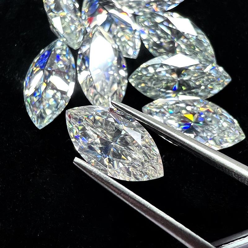 Cellacity Настоящие муассаниты огранки маркиз, свободные драгоценные камни от 0,5 карата до 3 каратов D, цвет VVS1, с сертификатом GRA, пропуск для проверки бриллиантов