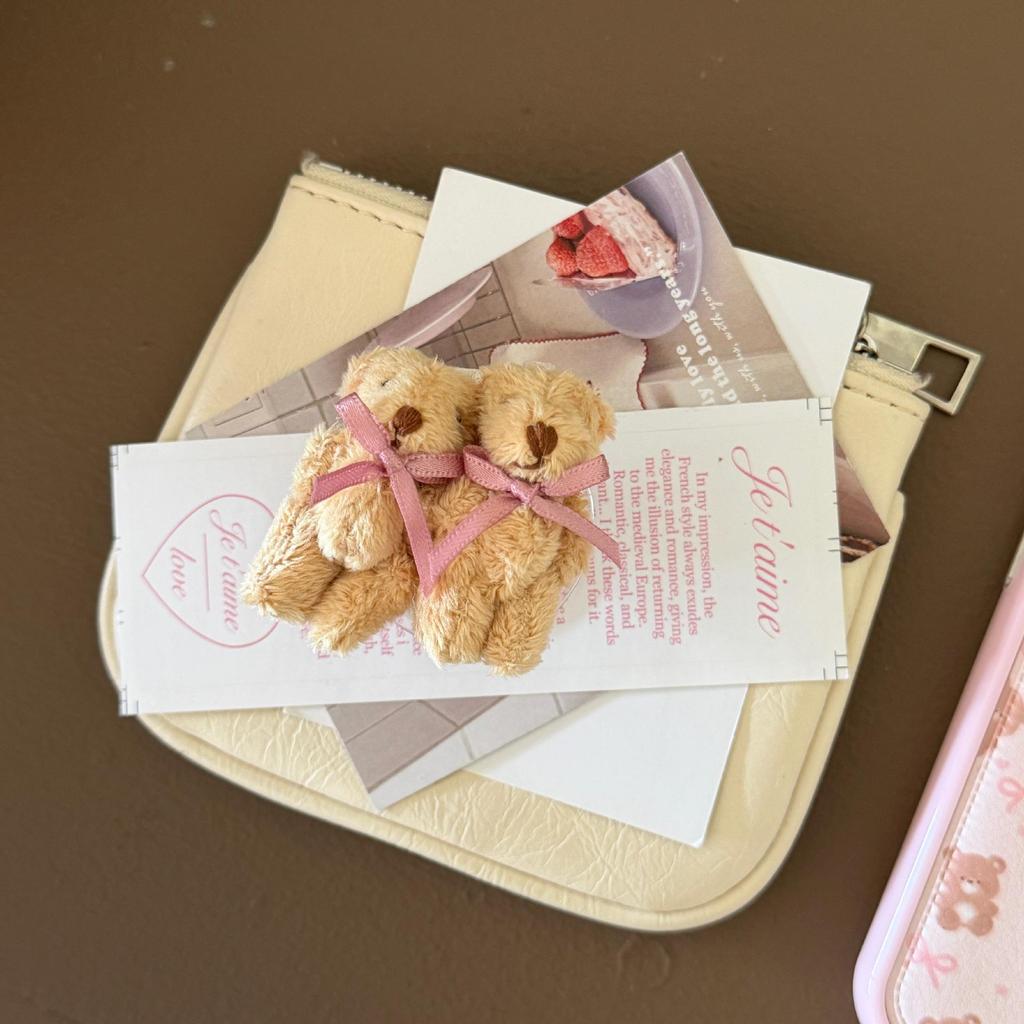 3D Bow Bear Phone Case for iPhone 17/16 Pro Max/15/14 - Women's Cute Design