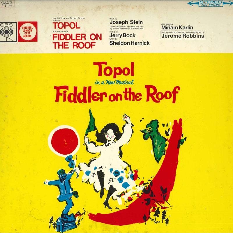 LP Пластинка ТОПОЛЬ - Скрипач на крыше YS830C CBS 1967 Япония Саундтреки и мюзиклы Б/У