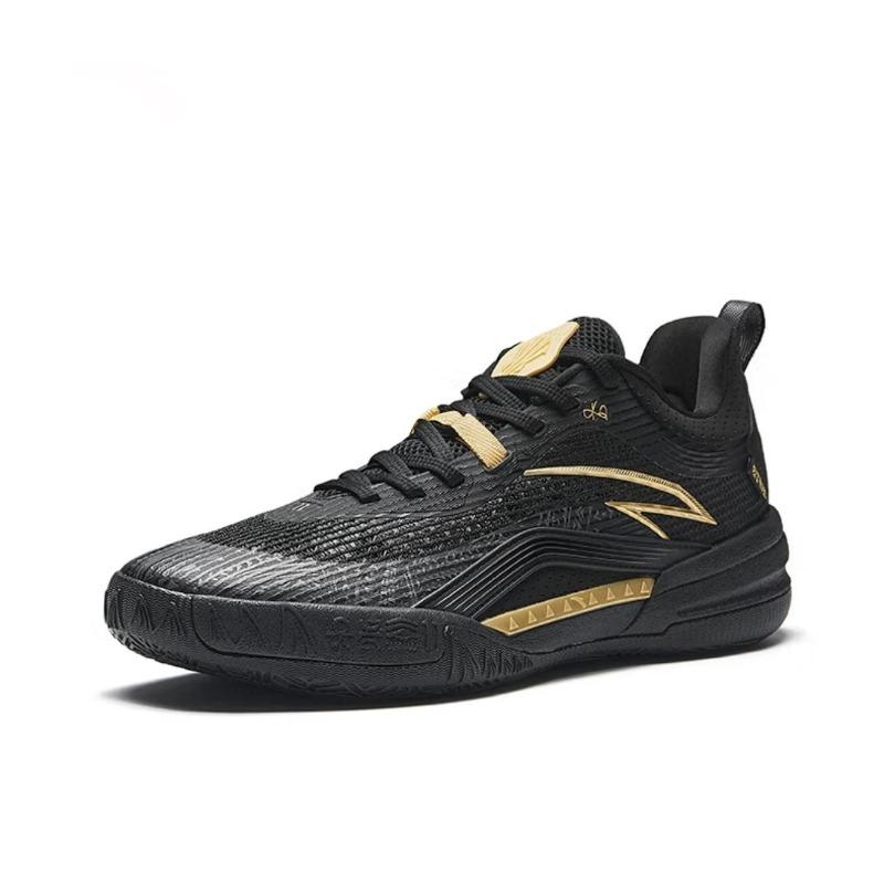 Anta Men KAI1TEAM Low-top Basketball Shoes Black Gold 112531622-4