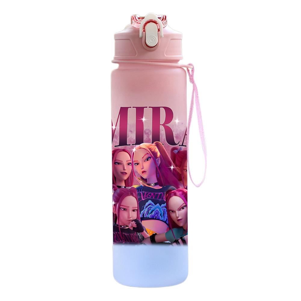 750Ml Water Bottle Demon Hunters Printed Large Capacity Drinking Cup Portable Outdoor Sports Water Cup Children Kid Gift