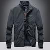 Men's Spring and Autumn New Jacket Men's Thin Stand Collar Solid Color Jacket Large Size Casual Jacket for Men