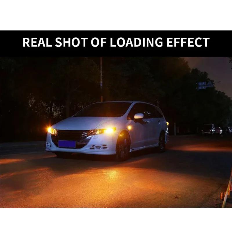 2 шт. Светодиодные лампы PW24W PWY24W Canbus 2323 10SMD Дневной ходовой свет Высокомощная лампа ДХО Автомобильный указатель поворота Белый 6000K 12V