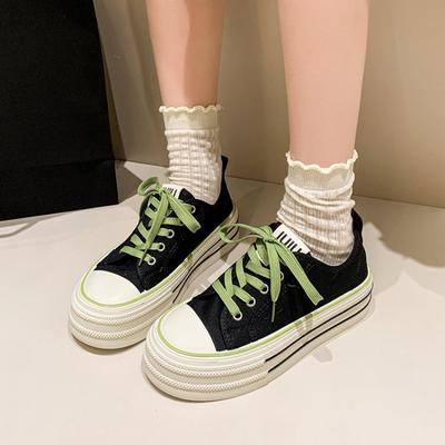 Кеды на платформе в студенческом стиле, женские осенние новинки, на шнуровке, маленькие белые кеды, женские повседневные кеды с круглым носком