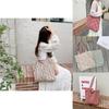 Fresh And Sweet Patterned Canvas Tote Bag Medium Size Soft Cotton Material