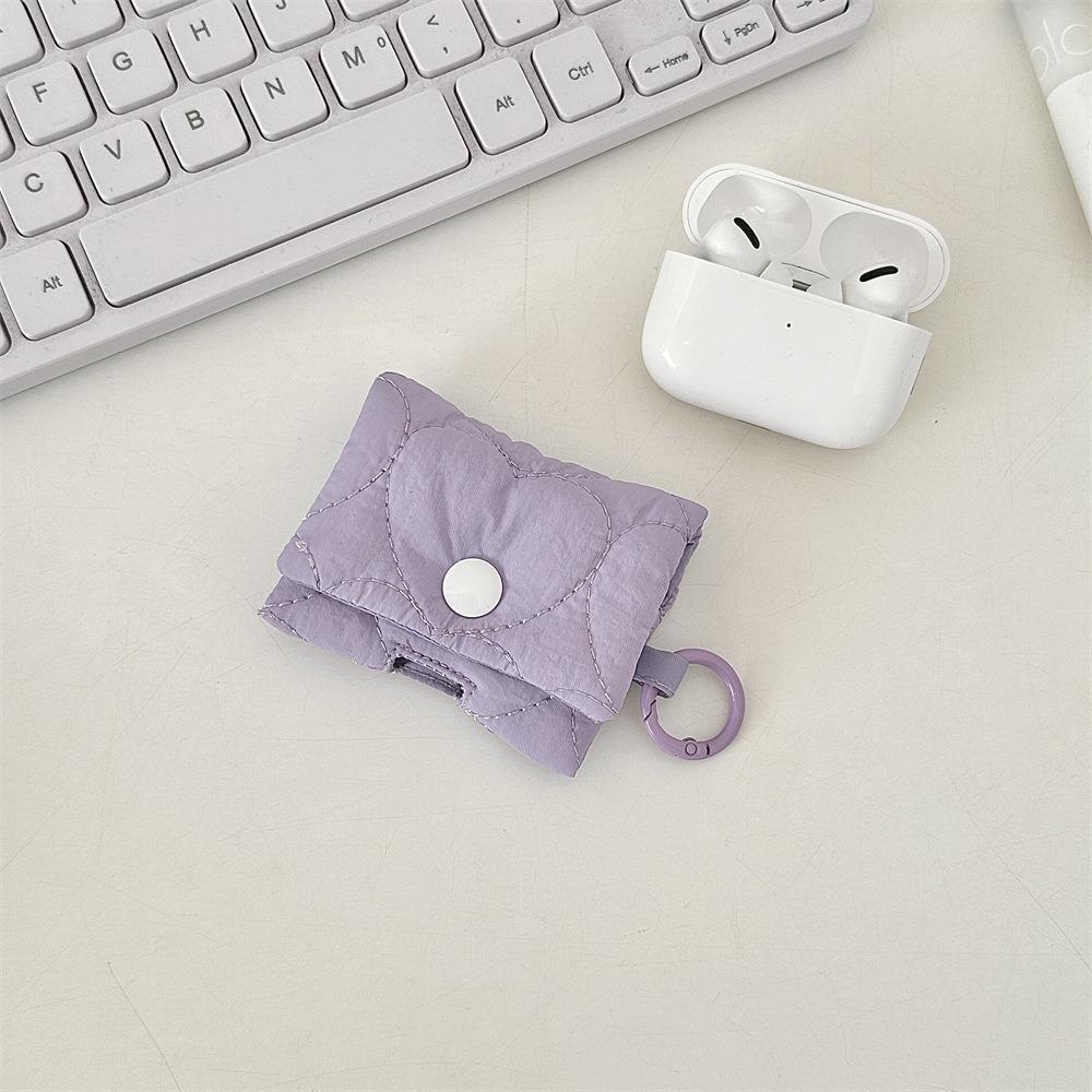 Lightweight Earphone Bag with Buckle Mini Earphone Pouch Cute Coin Purse for AirPods
