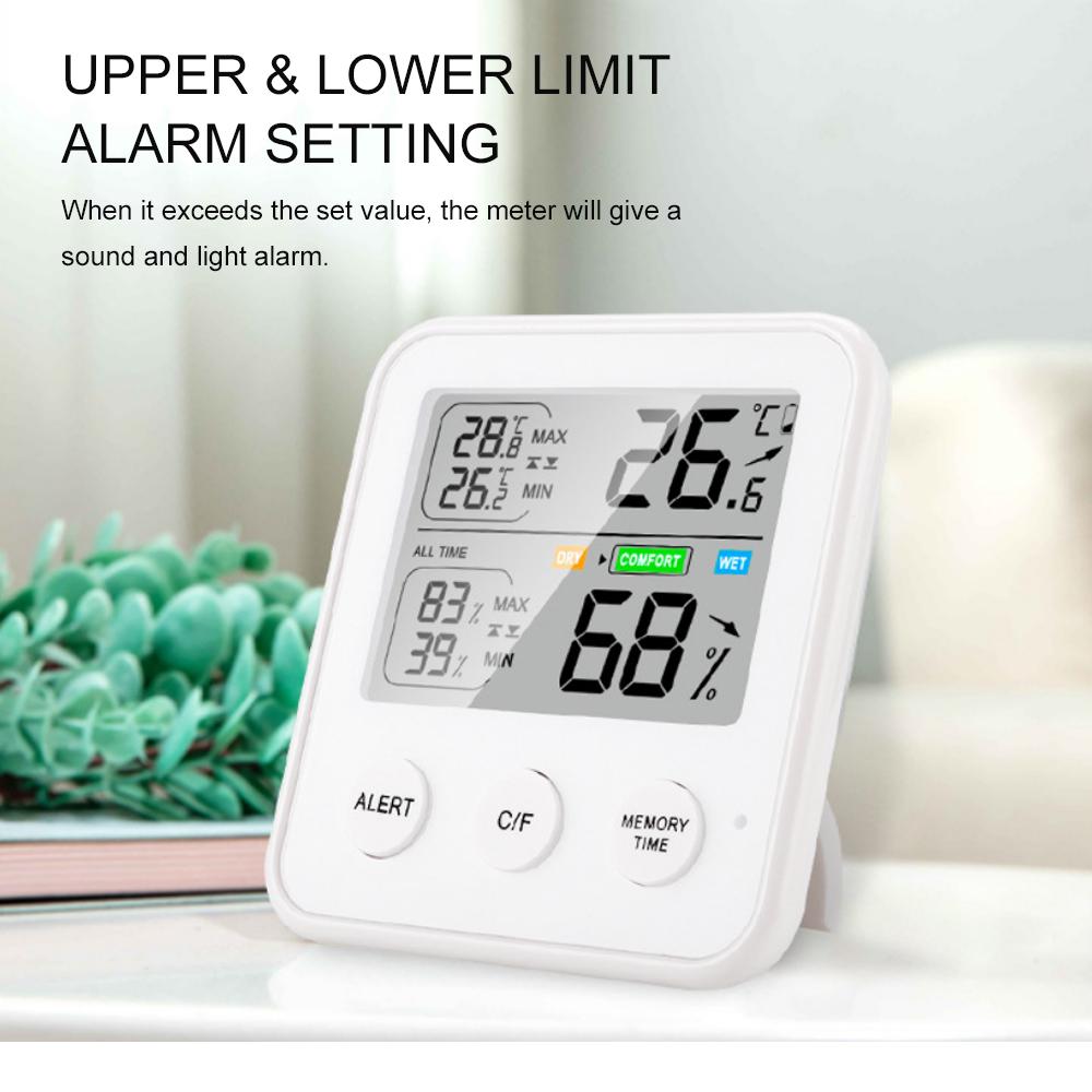 Высокоточный магнитный термометр, гигрометр, цифровой термогигрометр с ЖК-экраном, Цельсия/Фаренгейта