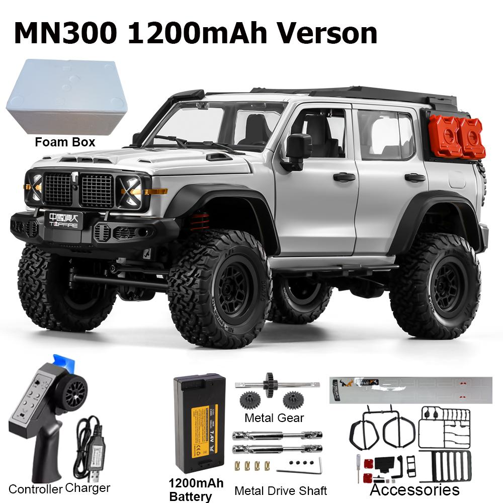 MN300 1/12 Радиоуправляемый автомобиль 2,4G Автомобиль с дистанционным управлением Внедорожный Скалолазание 4WD RC Гусеничный Трактор со светодиодным светом 60 минут работы Радиоуправляемая игрушка В качестве хобби Подарок