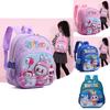 Charming Unisex Preschool Backpack In Pink Blue And Green With Cute Patterns