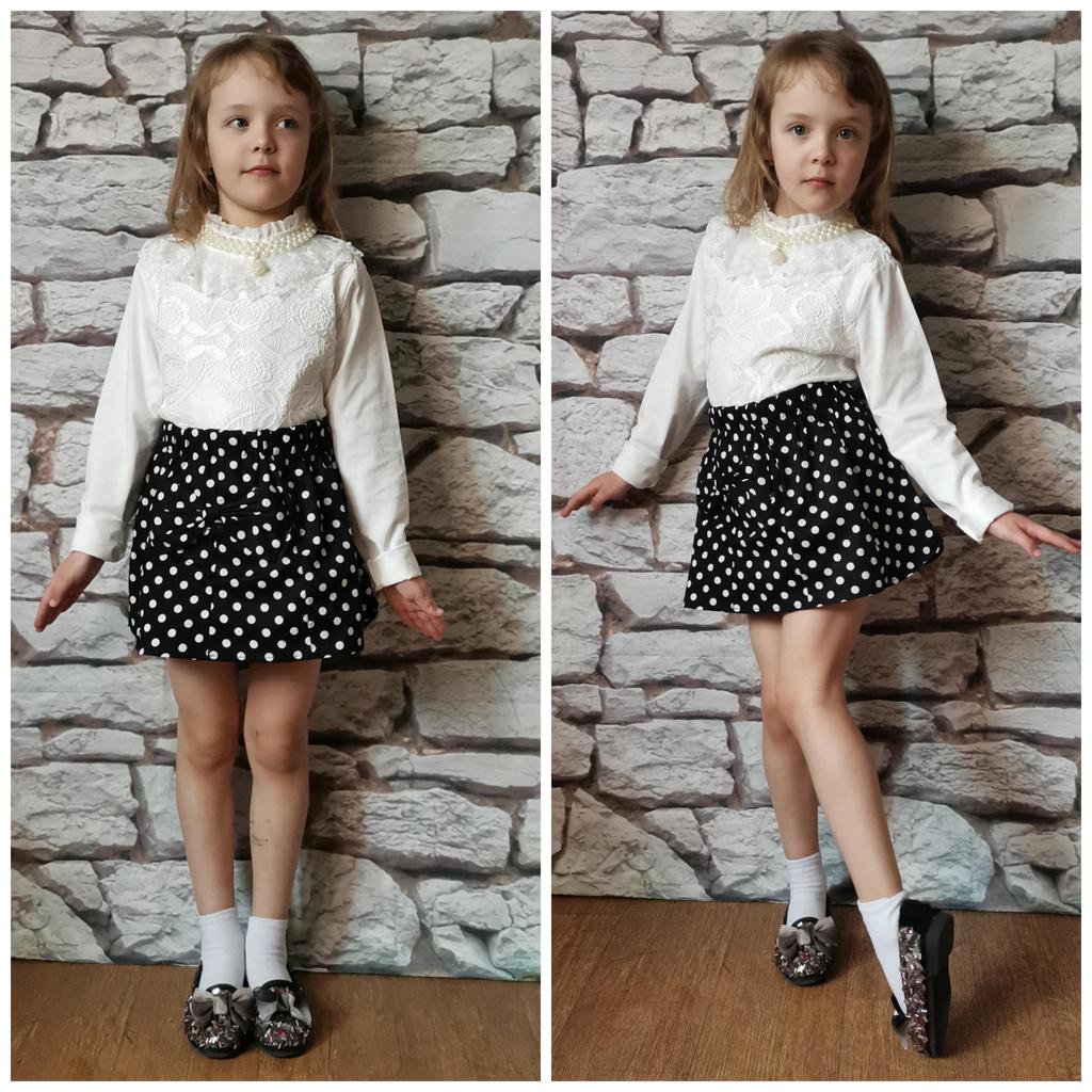 Весенне-осенне-зимняя блузка для девочек, рубашки для маленьких школьников, топы для девочек, хлопковая кружевная детская рубашка с длинными рукавами, детская одежда