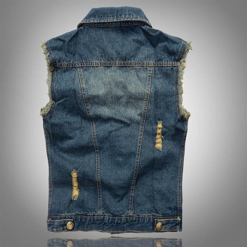 Жилет для мужчин, 3 цвета, джинсовый жилет, облегающие джинсы, светлый цвет, мужской и женский жилет унисекс, модная куртка без рукавов