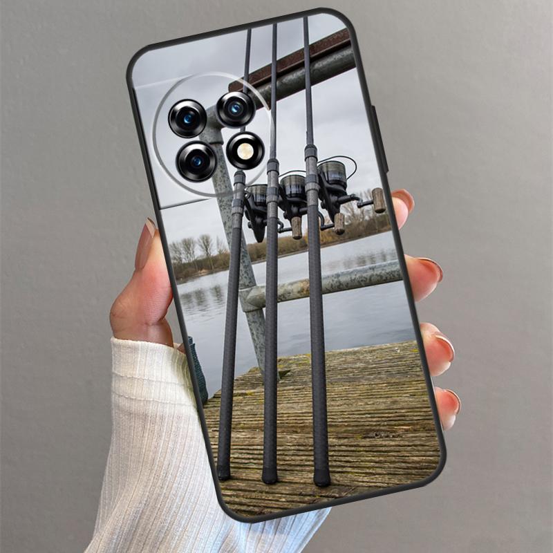 Carp Fish Fishing rod Case For OnePlus 15 15R 13T 13 13R 12 12R 11 10 Pro 8T 10T Nord 5 CE 2 3 4 Lite N20 N30 Cover