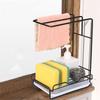 Black/White Dishcloth Storage Rack Wall Mounted Drying Drain Rack Sponge Drainage Rack  Bathroom