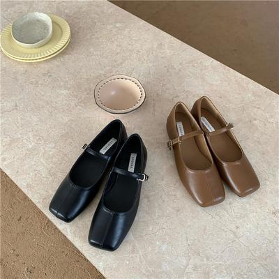 Женские балетки с квадратным носком, модная обувь на мягкой подошве, весенние женские элегантные туфли Мэри Джейн в уличном стиле 2025
