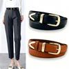 Универсальный корейский декоративный женский кожаный ремень для платья с ретро золотой пряжкой-пином