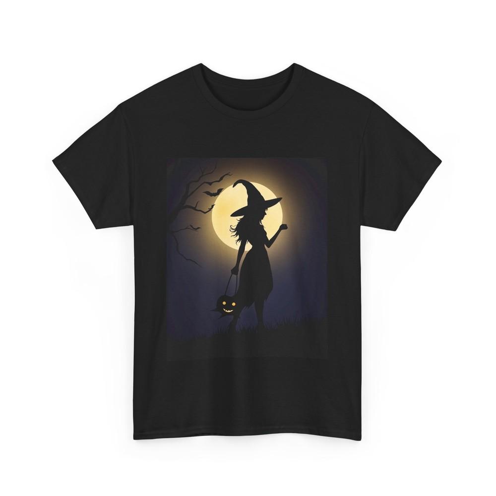 Halloween Witch T-Shirt Spooky Witch Full Moon Shirt Cute Witch Halloween Tee Unisex T-Shirt
