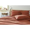 Woven-dyed Pillowcase Large Checks Deco "Gaïa Match" 60 X 60 Cm & 50 X 70 Cm "Cotton Gauze" - Gaïa Match Terracotta - 60 X