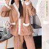 Vmiutyer LLOP Loungewear Available in Five Fluffy Long Open Loose Medium Long Plus Sizes Cute for Autumn and Winter Women's Pajamas, Colors, Two-Piece