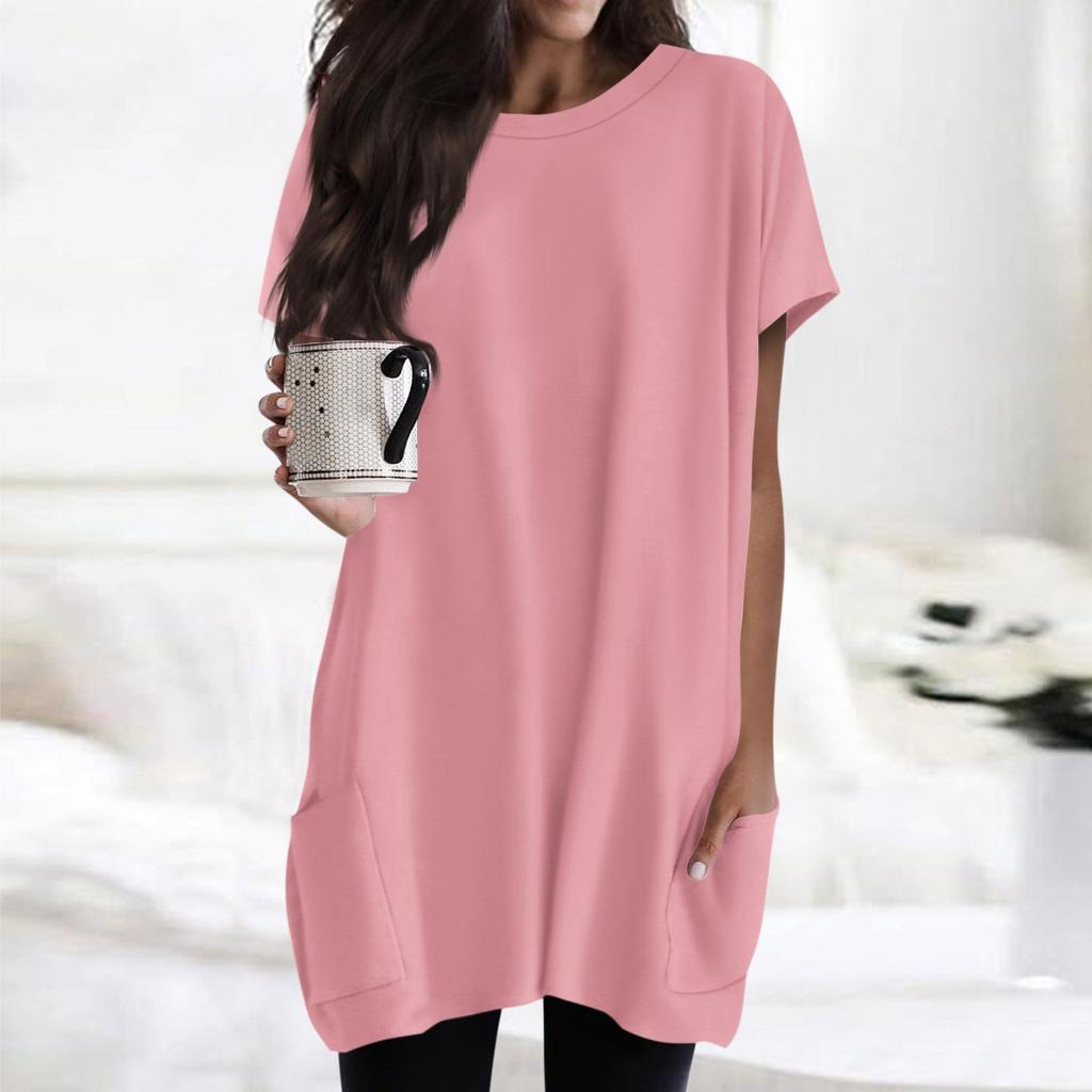 Женская футболка с круглым вырезом, короткими рукавами и карманным принтом, топы стандартной посадки