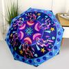 1pc Oceanic Mandala Auto-Fold Umbrella with One-Touch Open/Close - 8 Reinforced Ribs for Windproof Stability yy251118141