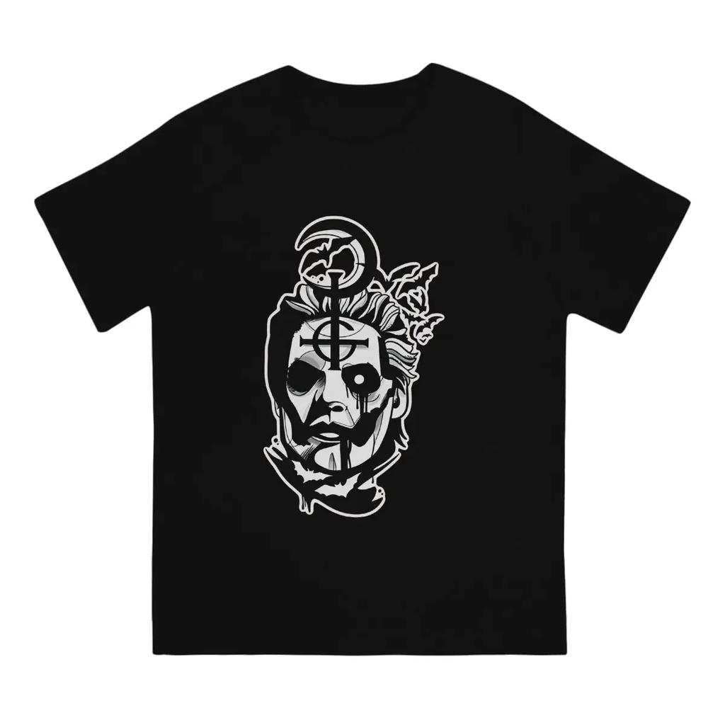 Одежда с принтом Papa Emeritus IV Bats Мужская футболка Ghost Band Новинка Футболки Футболка с коротким рукавом и круглым воротом