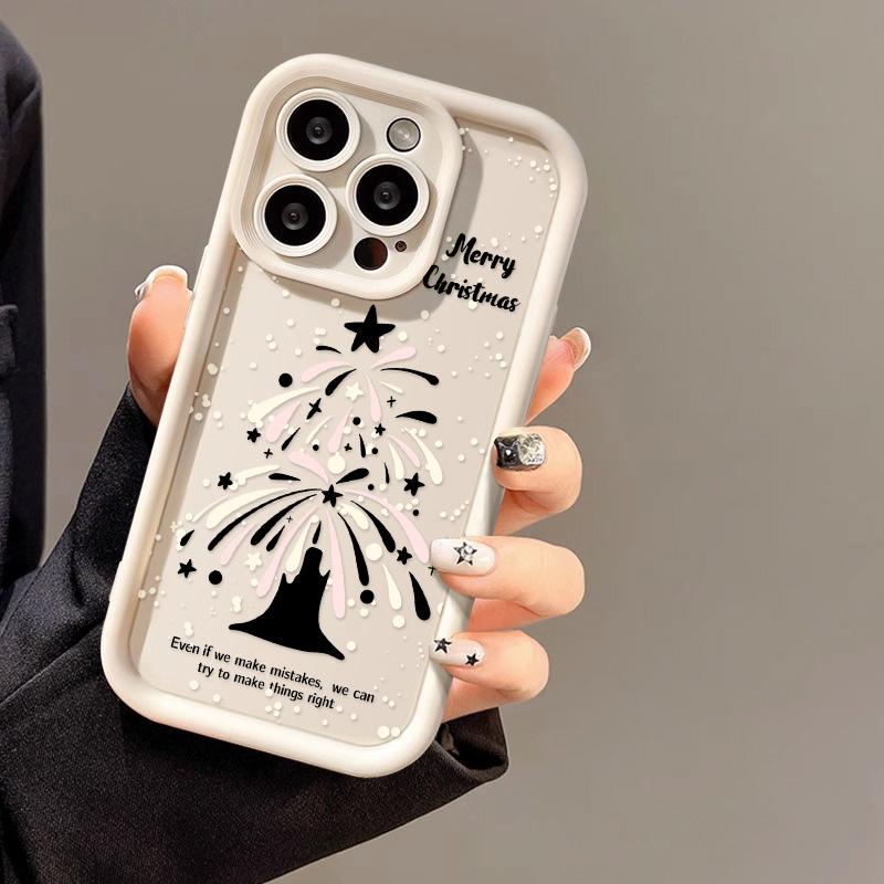 Рождественский чехол для iPhone 11 13 12 14 15 16 Pro Max XR XS Samsung A15 A55 A05 Redmi 12 13C OPPO A16 A18 A60 Reno 11 Vivo Y17S Y12 infinix note